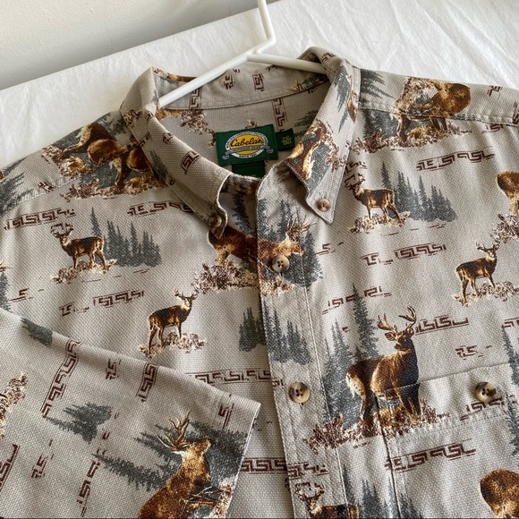 Cabela’s Deer Theme Cotton Pique Men’s Shirt - Picture 6 of 9